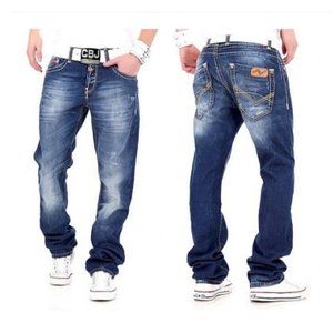 Men's C688 Med Blue Sandblast Denim Pants